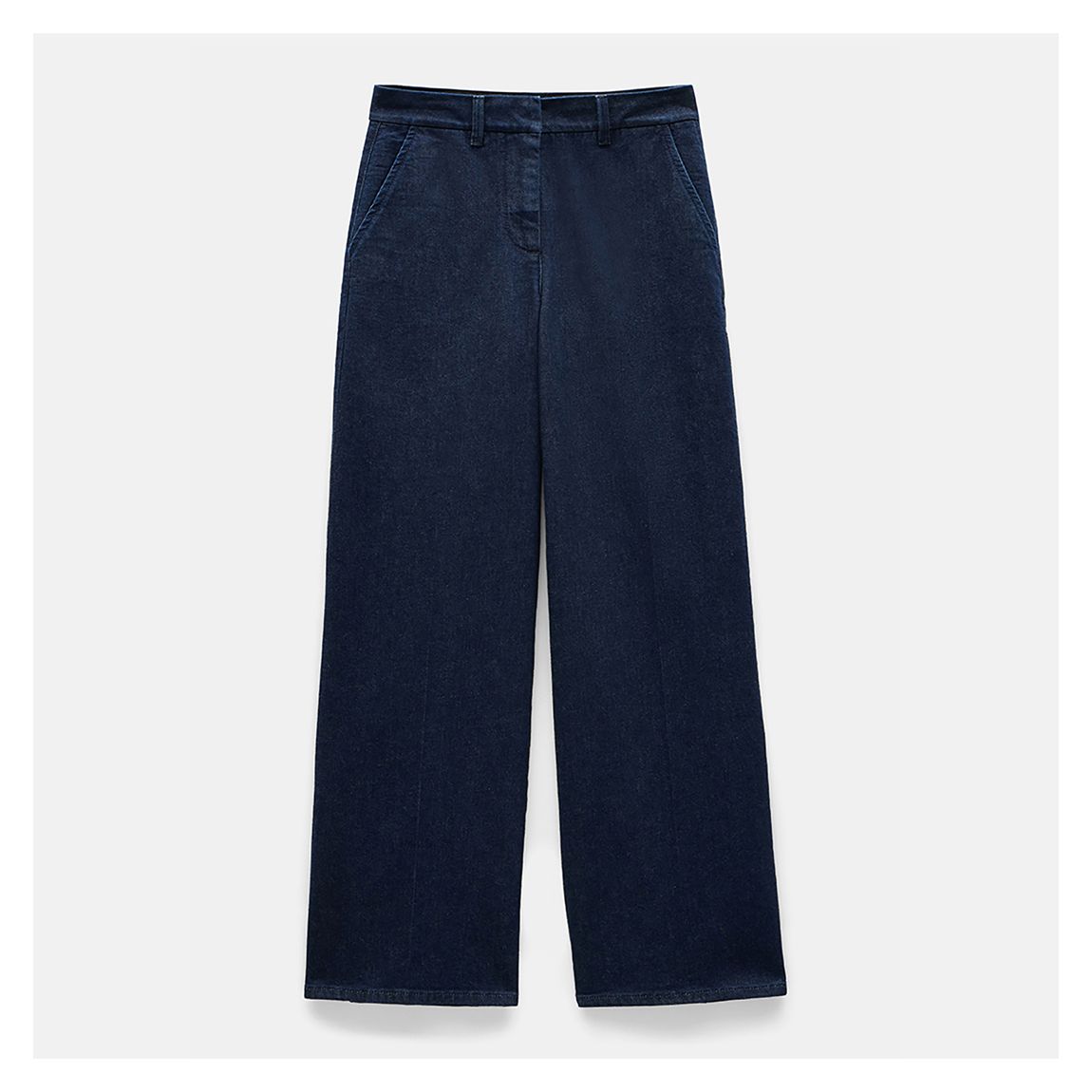 Navy Viola Pressed Wide Jeans main product photo
