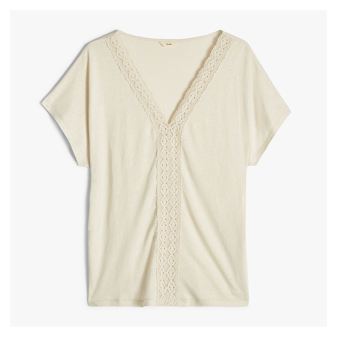 Cream Lilliann Lace T-Shirt main product photo