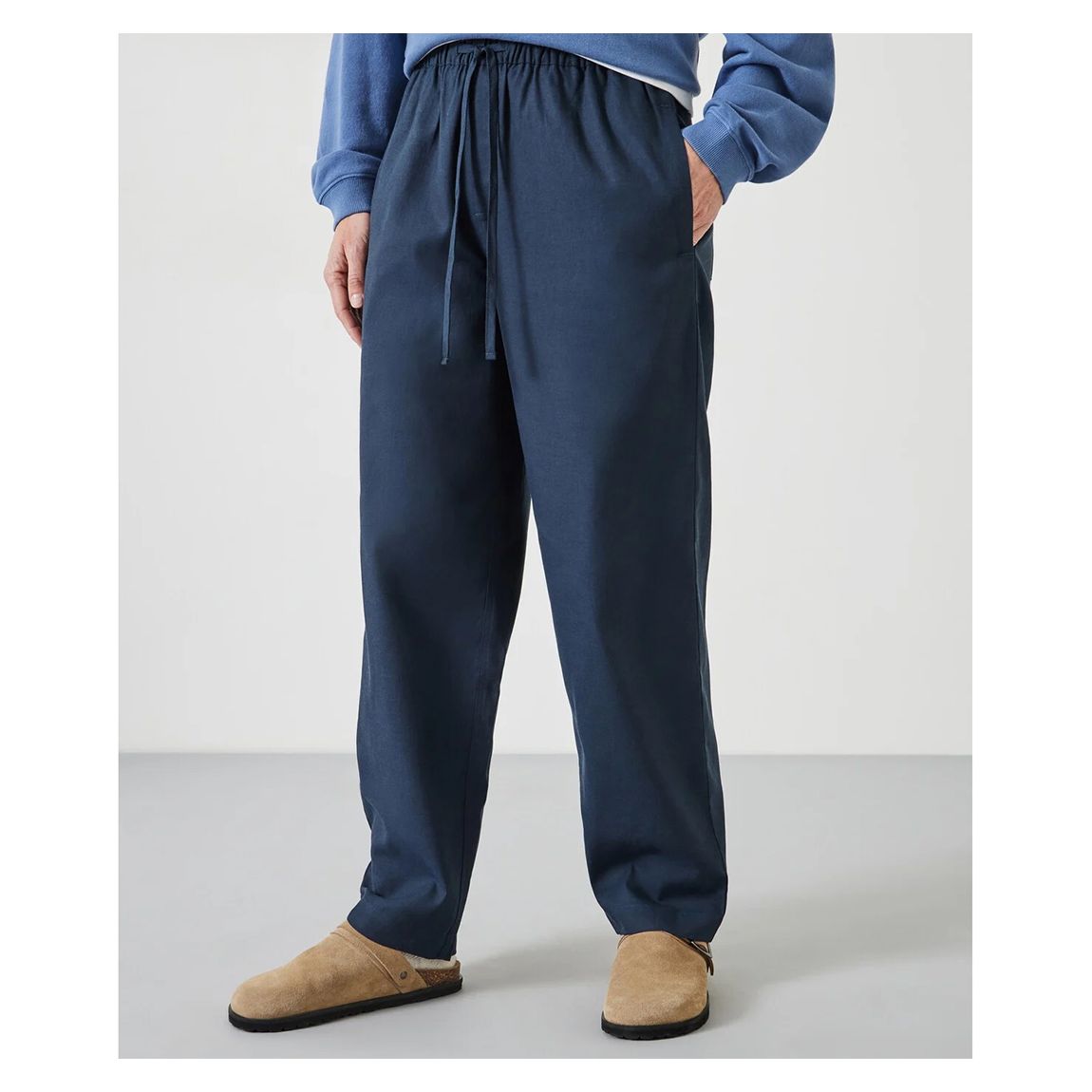 Navy Eleanor Relaxed Trousers main product photo