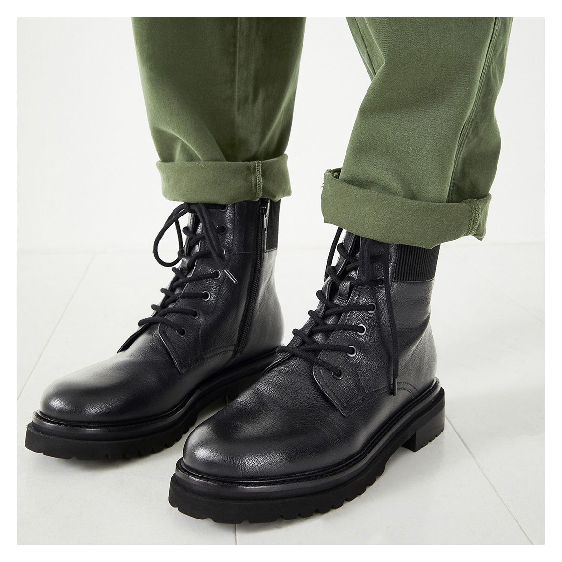Black Trinity Leather Boots main product photo