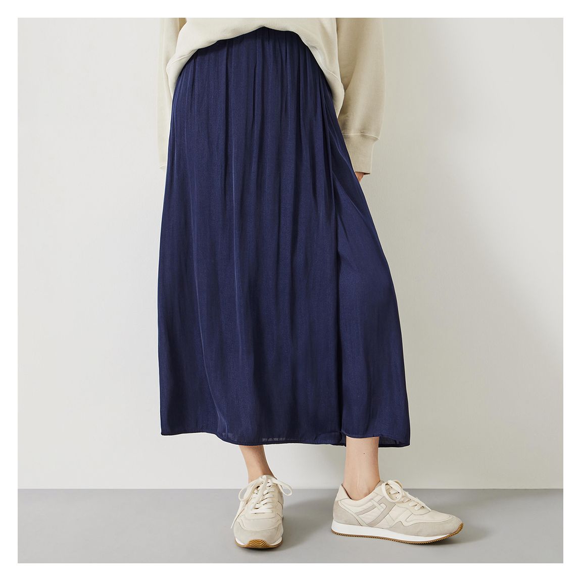 Navy Simmi Wrap Maxi Skirt main product photo