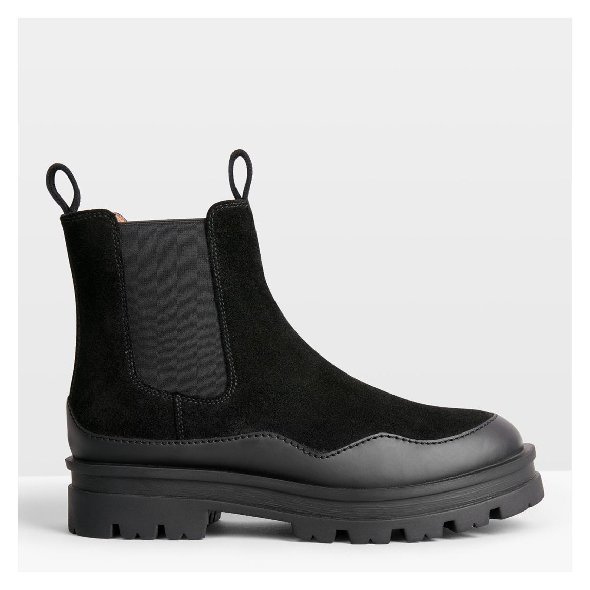 Black Fleet Leather Boots main product photo