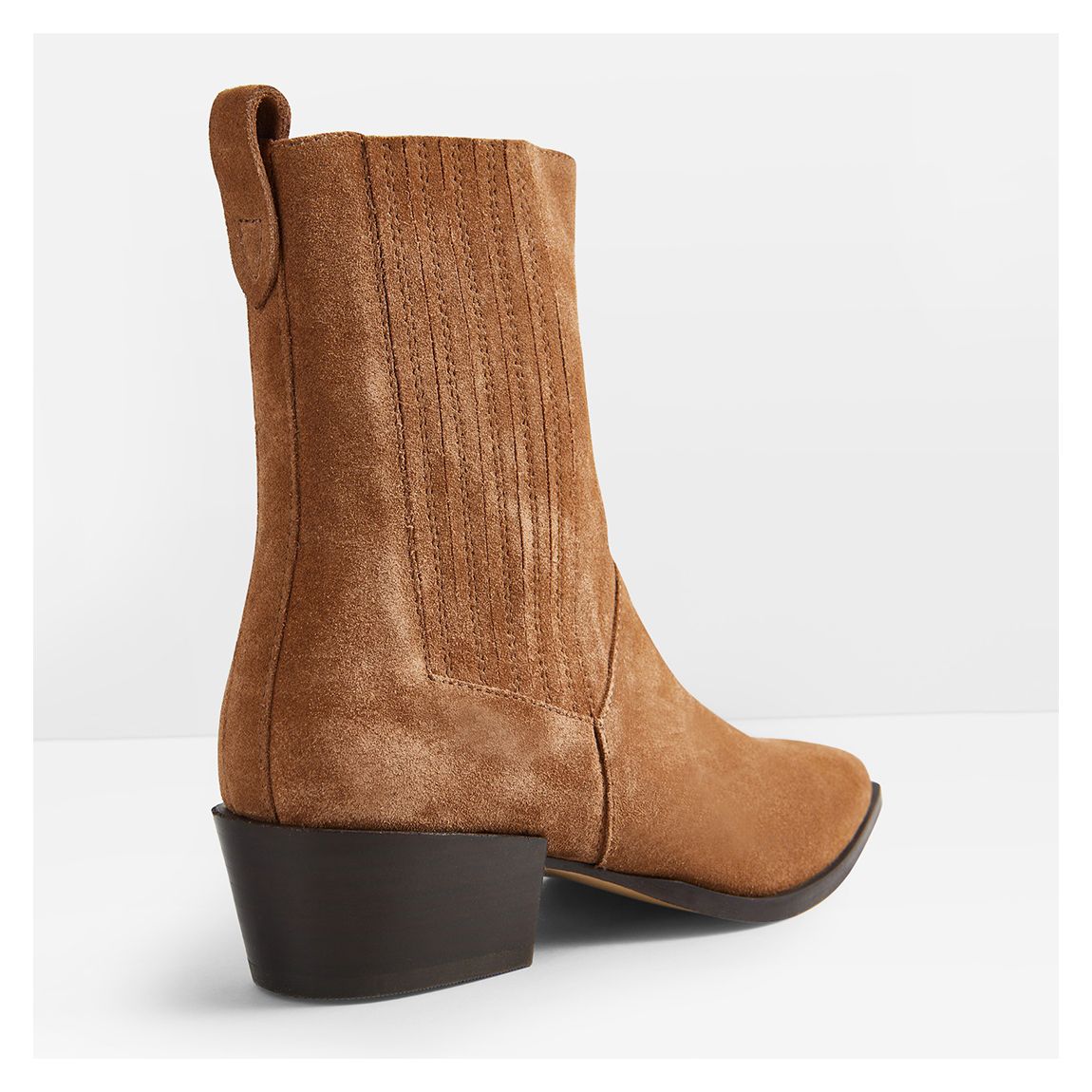 Tan Miley Suede Leather Boots main product photo