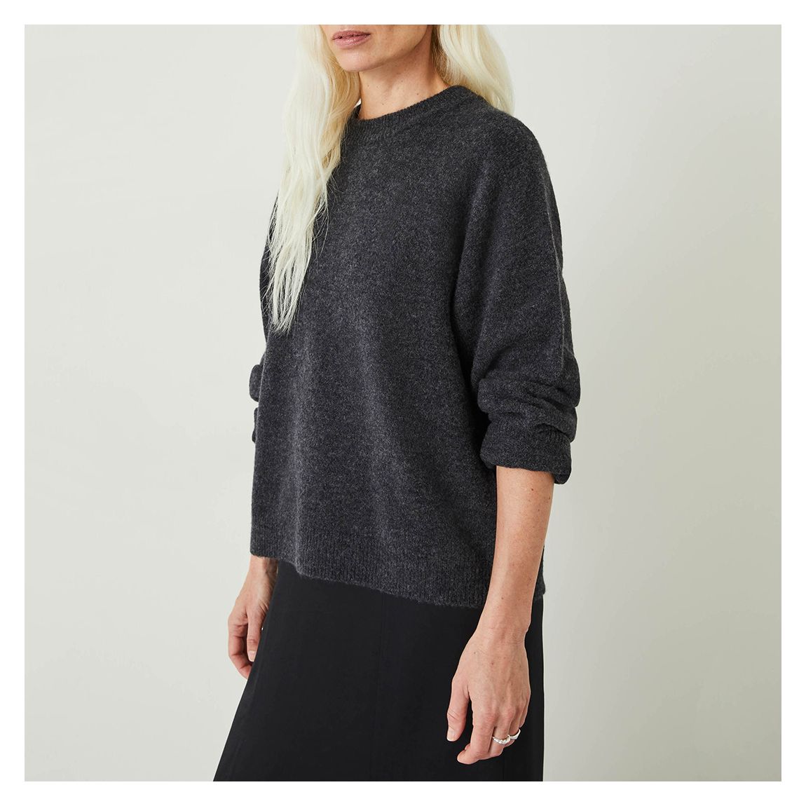 Charcoal Faris Wool Blend Jumper main product photo