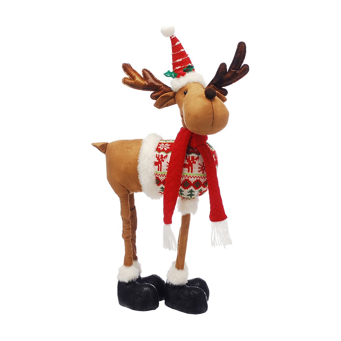 Red/White Standing Reindeer, 54cm main product photo