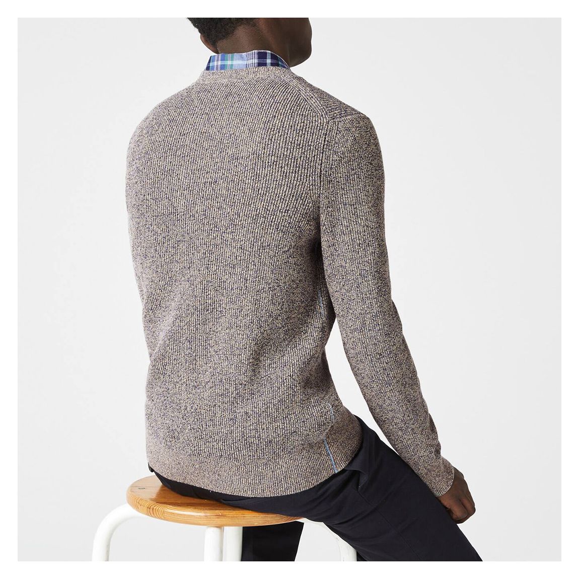 Grey Crew Neck Knitted Jumper main product photo