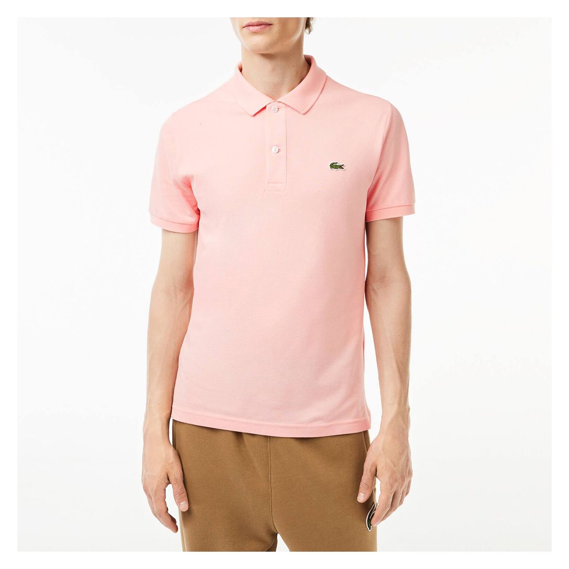 Pale Pink 2 Button Placket Polo Shirt main product photo