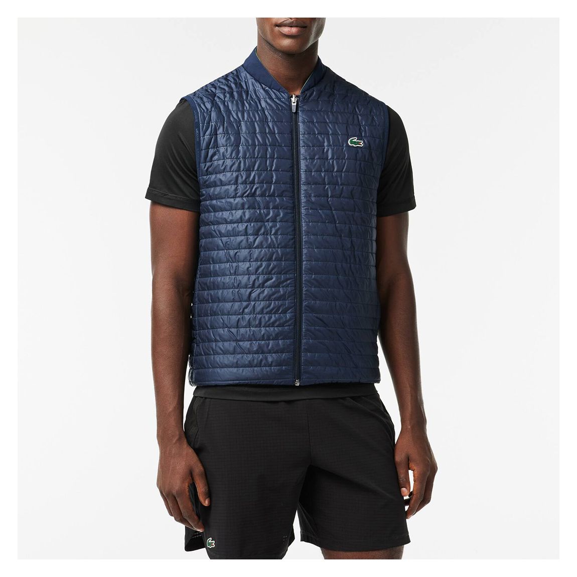 Navy/Green Quilted Reversible Gilet main product photo