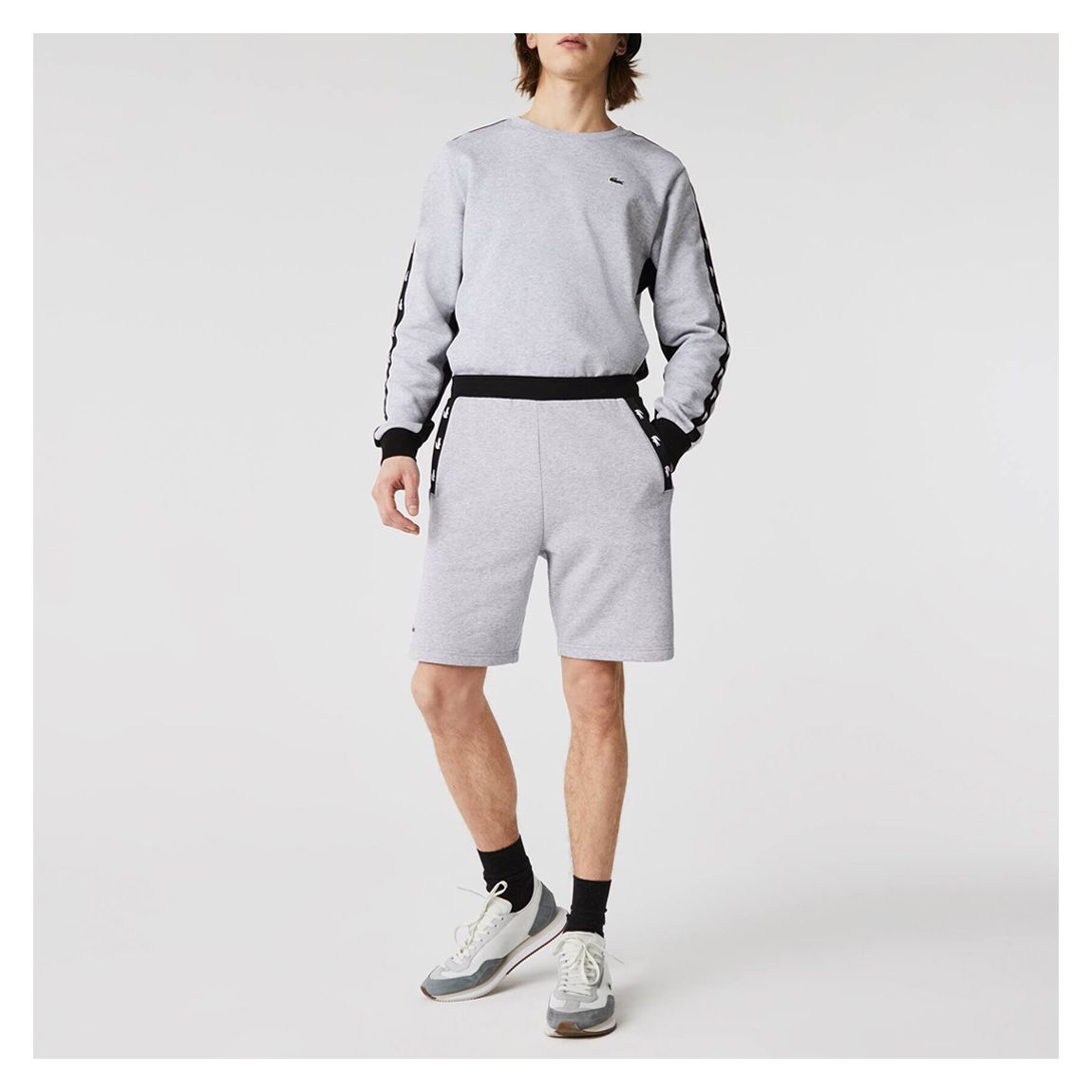 Grey Drawstring Jogger Shorts main product photo