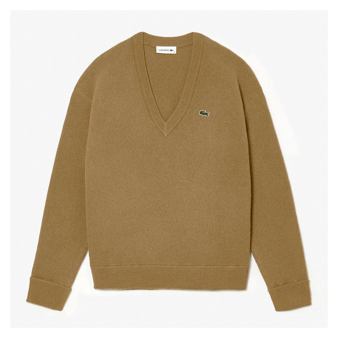 Beige V-Neck Wool Jumper main product photo