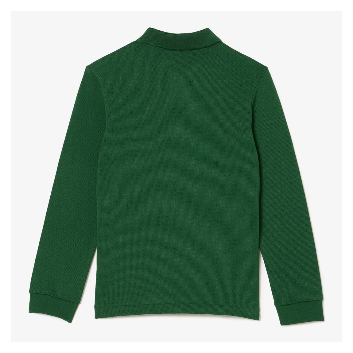 Kid Unisex Dark Green Long Sleeve Cotton Blend Polo Shirt main product photo