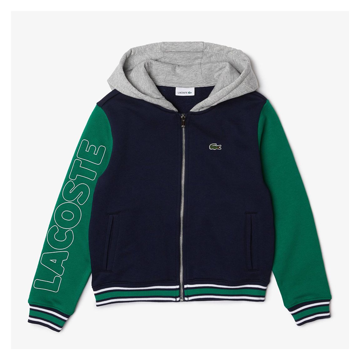 Teen Boy's Multi Colour Block Cotton Blend Bomber Jacket main product photo