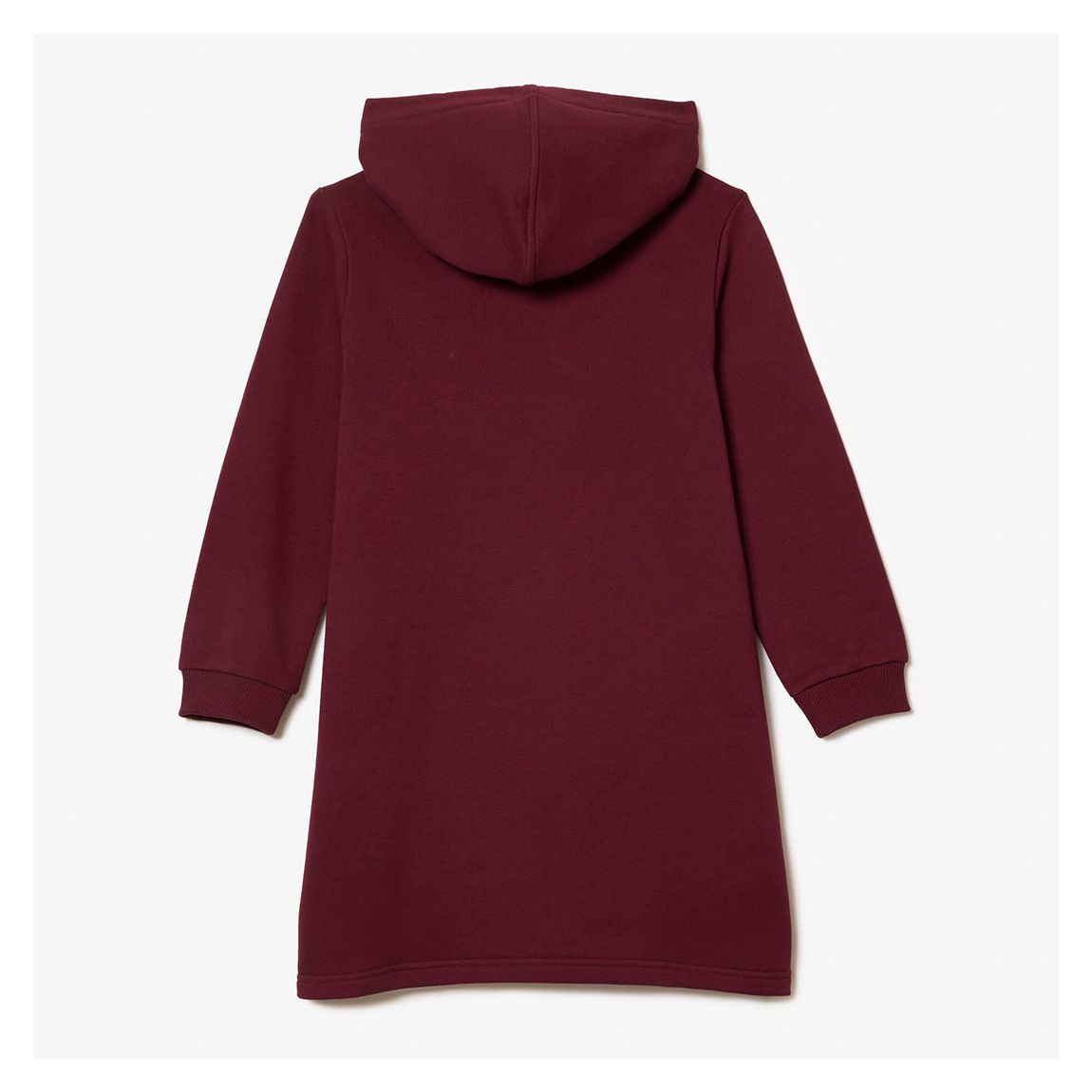 Kid Girl's Burgundy Hooded Cotton Blend Dress main product photo
