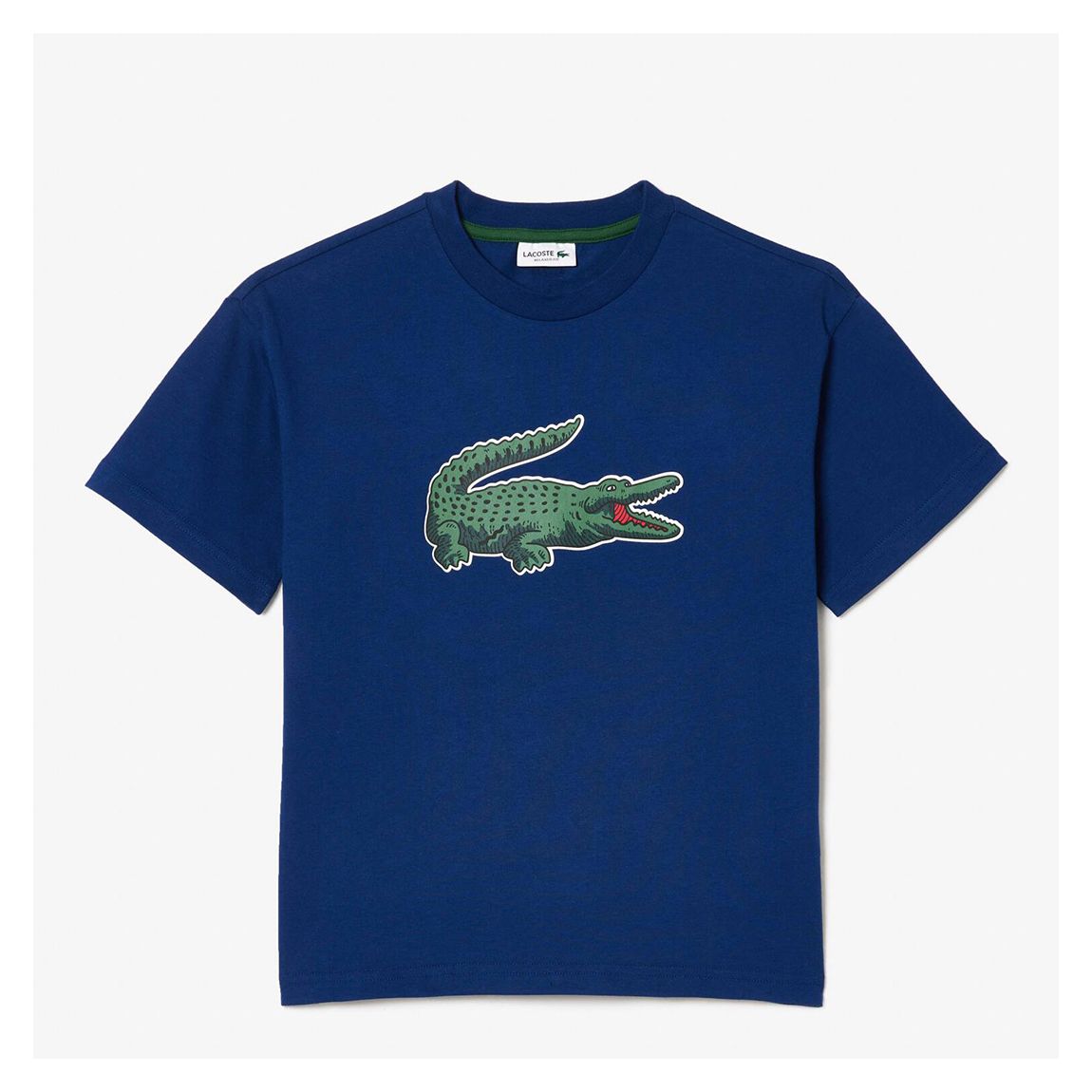 Kid Unisex Dark Blue Croc Cotton T-Shirt main product photo