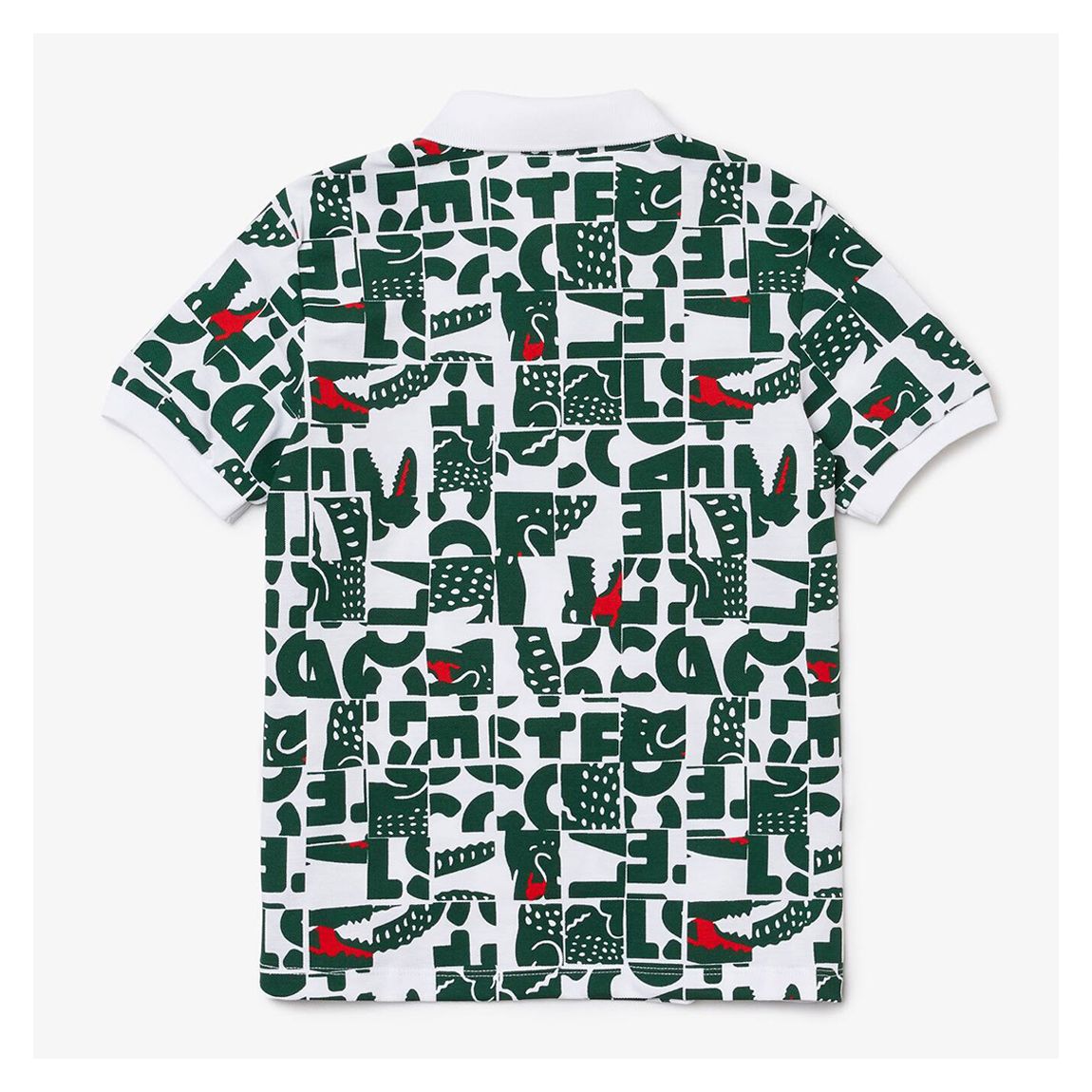 Baby Boy's White/Green Grid Cotton Polo Shirt main product photo