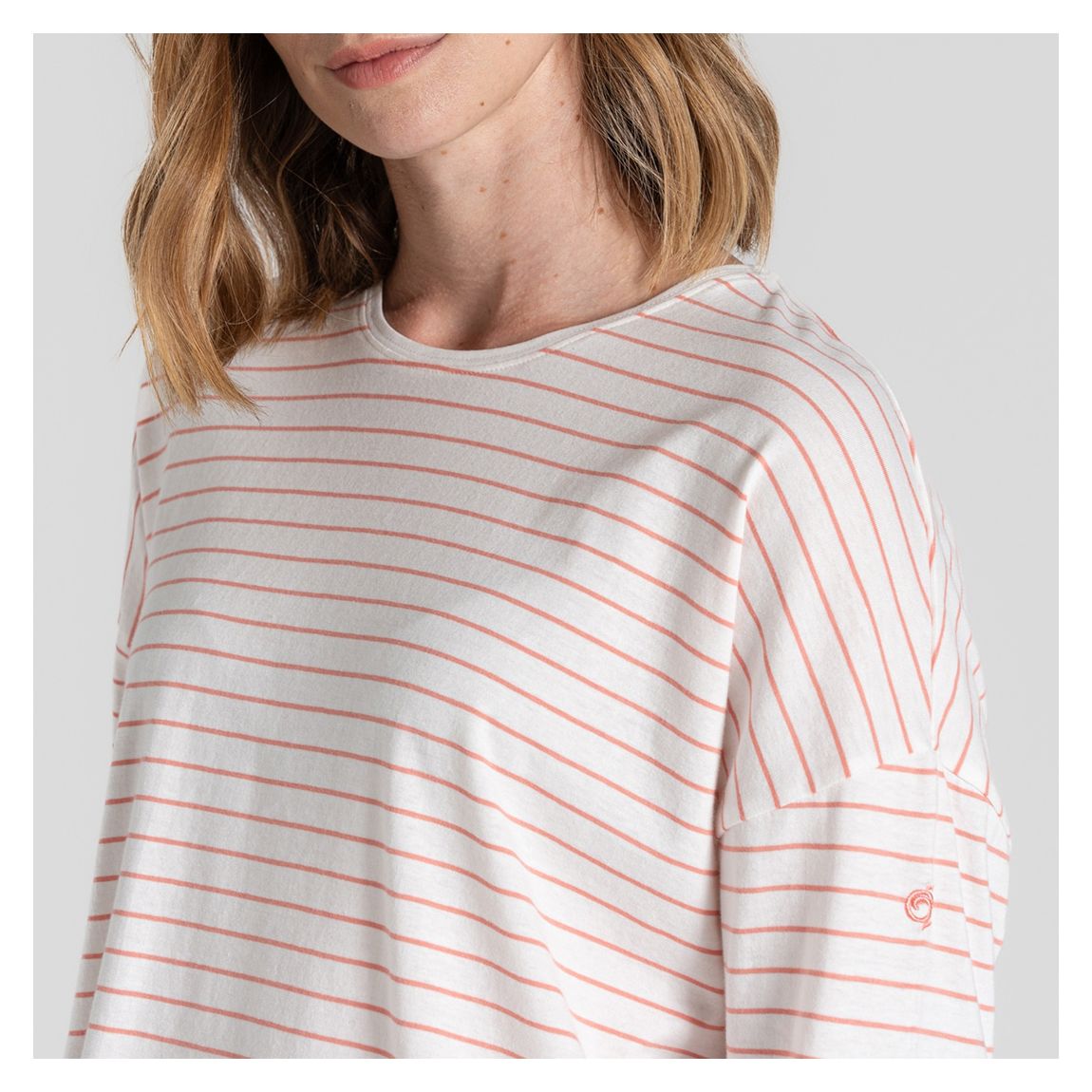 Pink/White Kielder Cotton T-Shirt main product photo