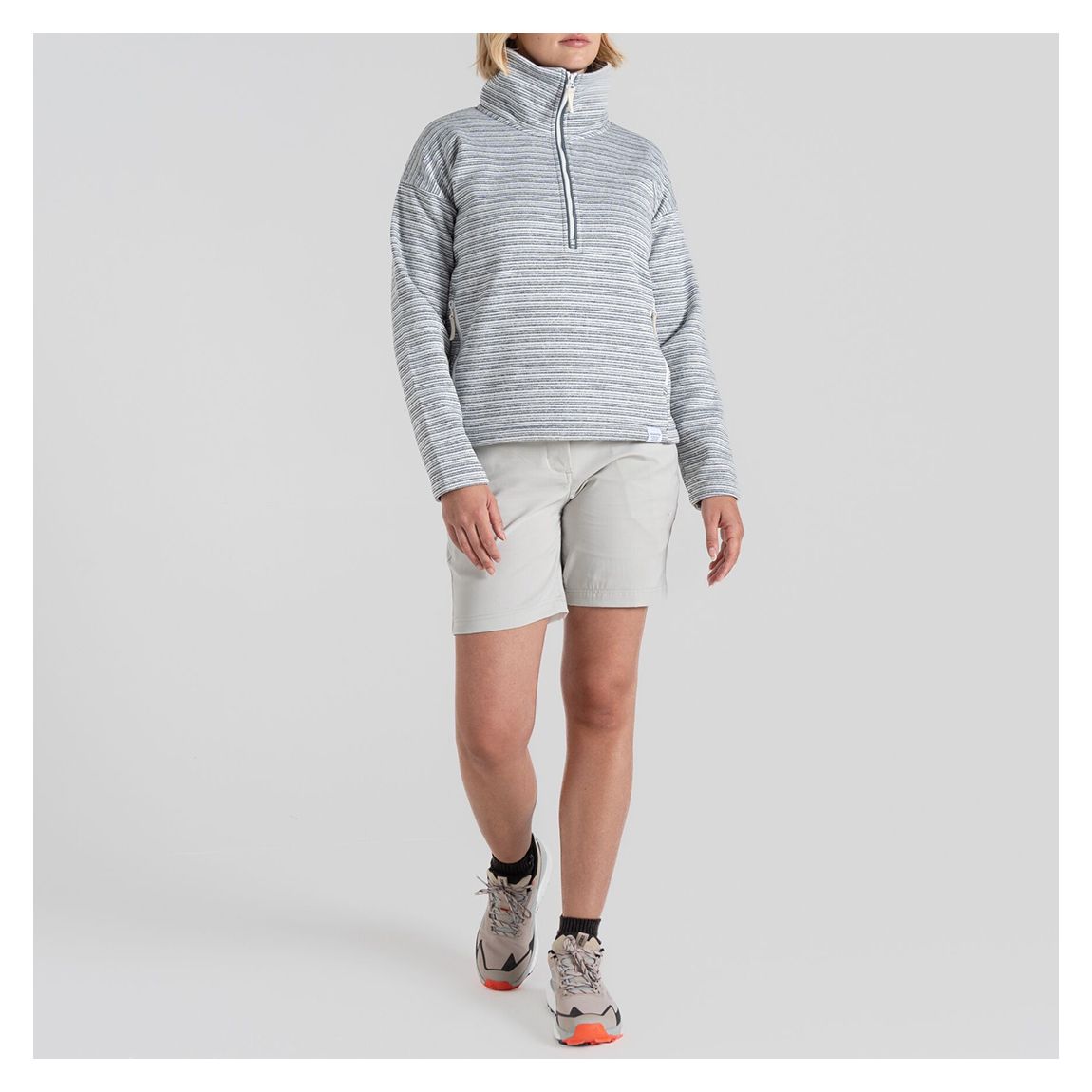 Grey Daisy Half Zip Fleece main product photo
