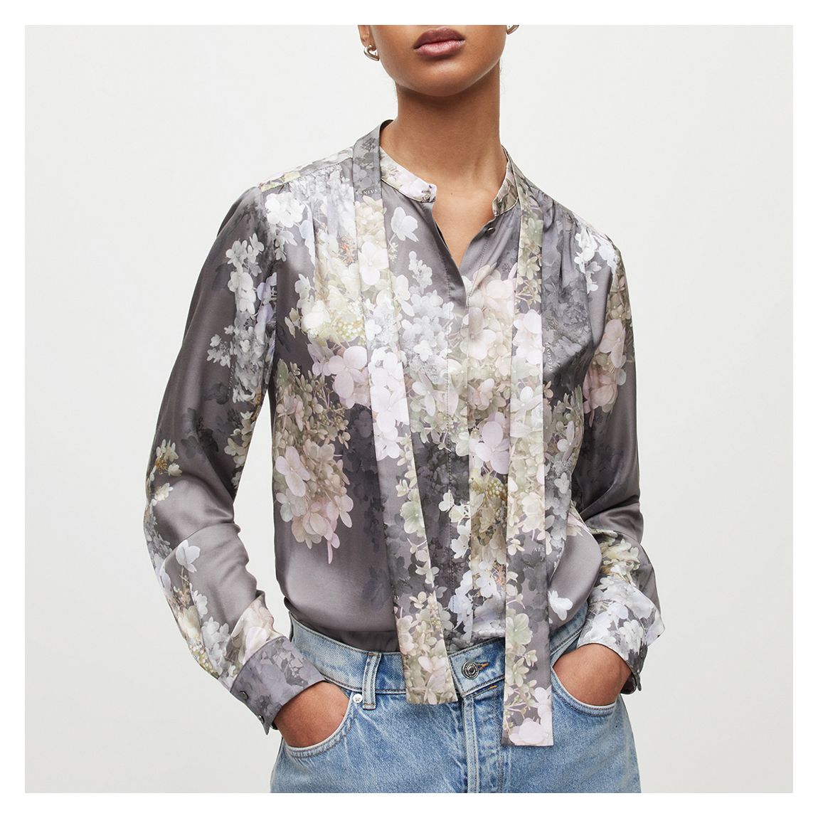 Grey Toni Venetia Silk Blend Shirt main product photo