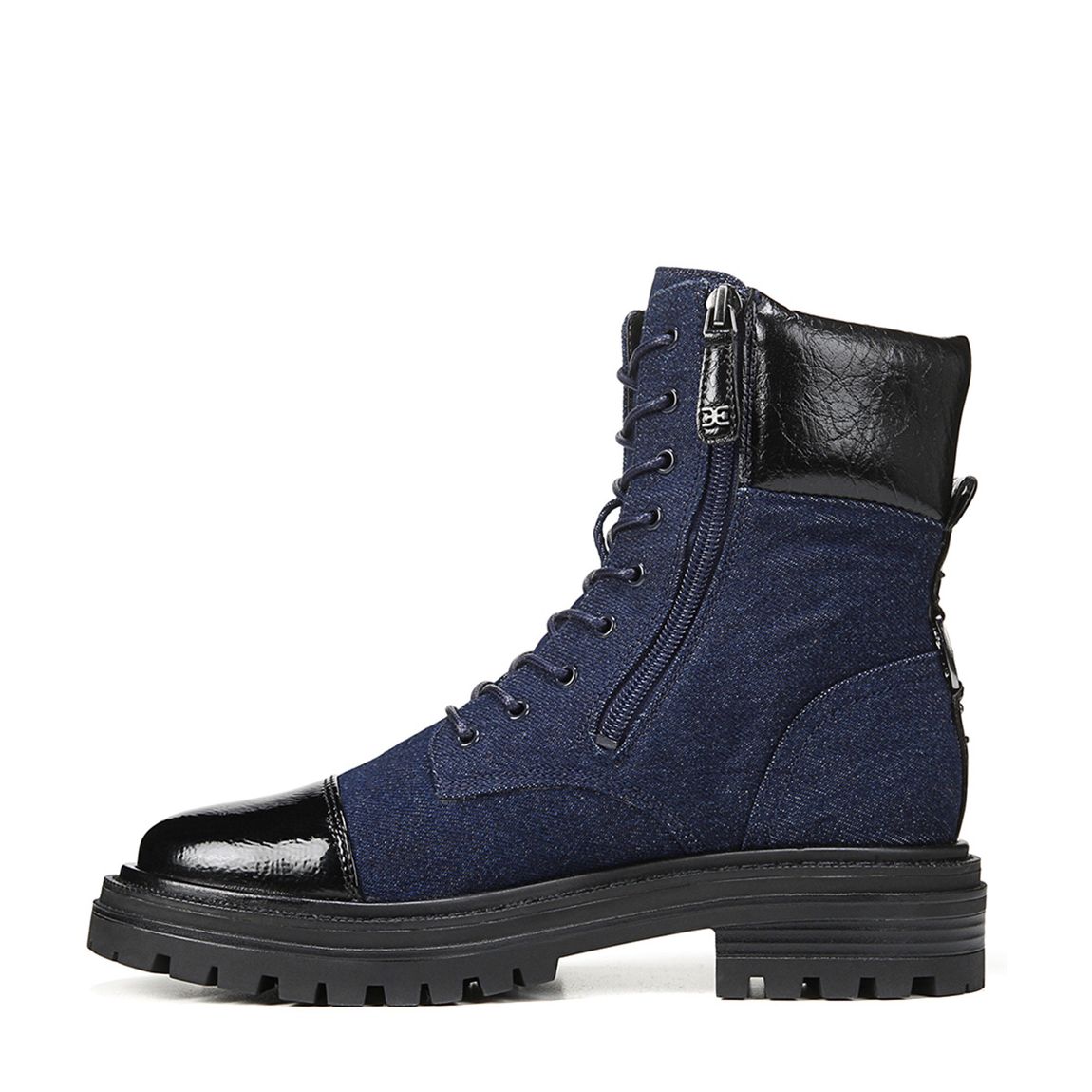 Black/Denim Aleia Lace Up Ankle Boots main product photo