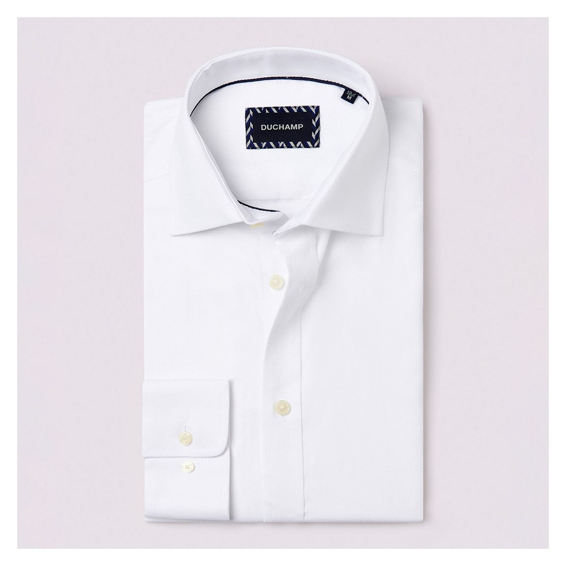 White Square Dobby Cotton Shirt main product photo