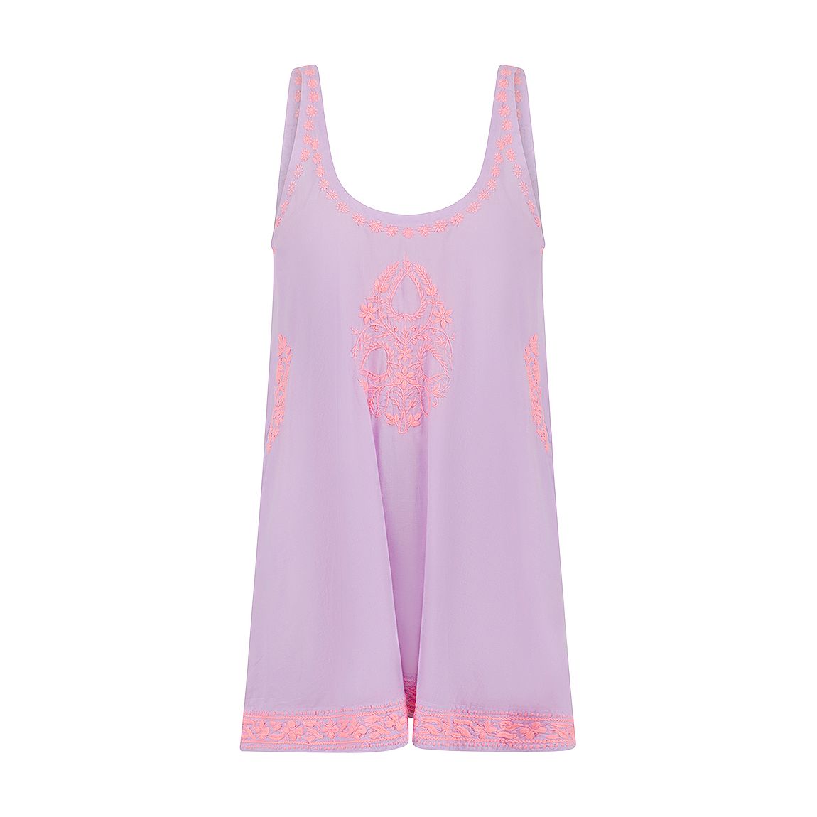 Lilac-Neon Peach Aloha Slip Dress main product photo