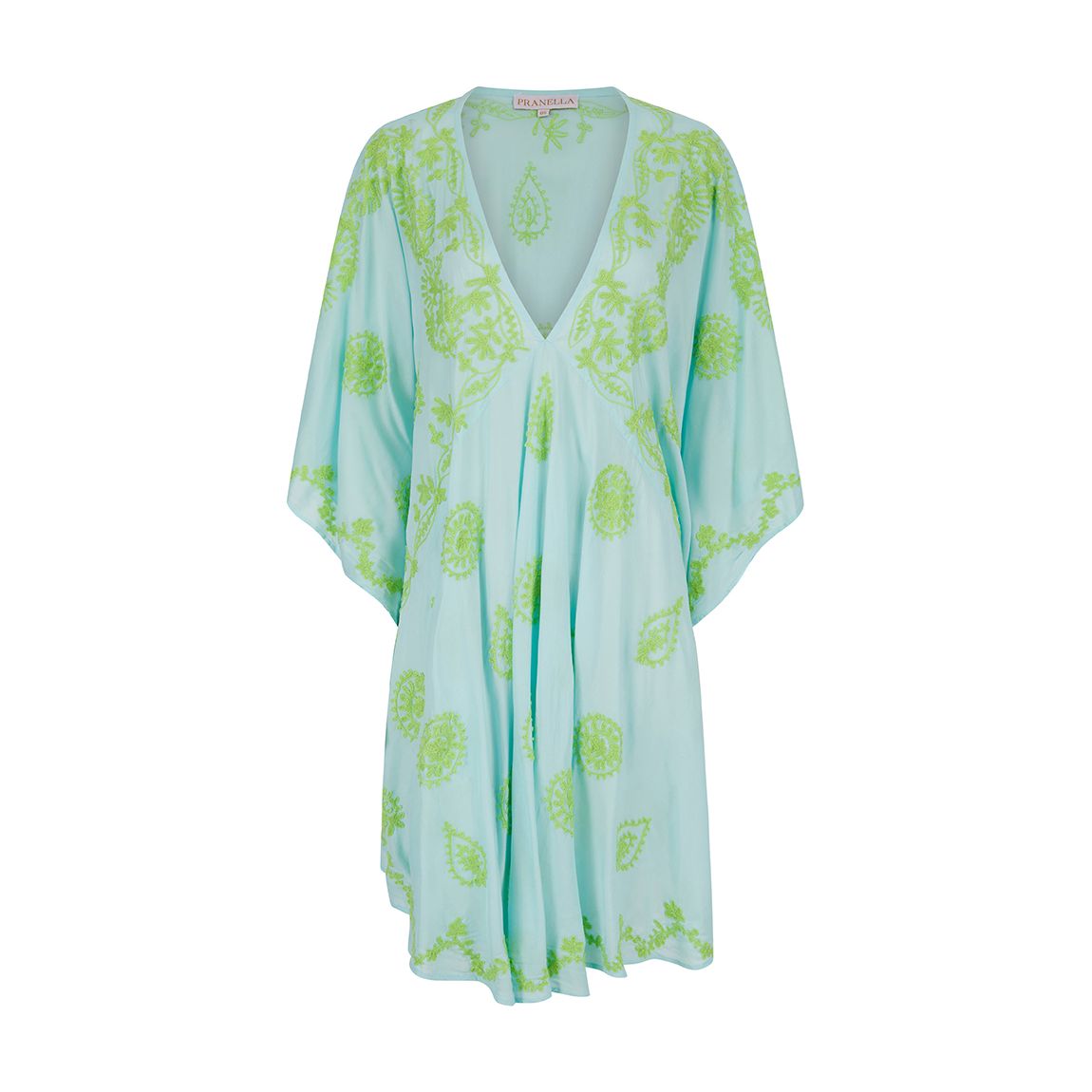 Aqua-Lime Ola Mini Dress main product photo