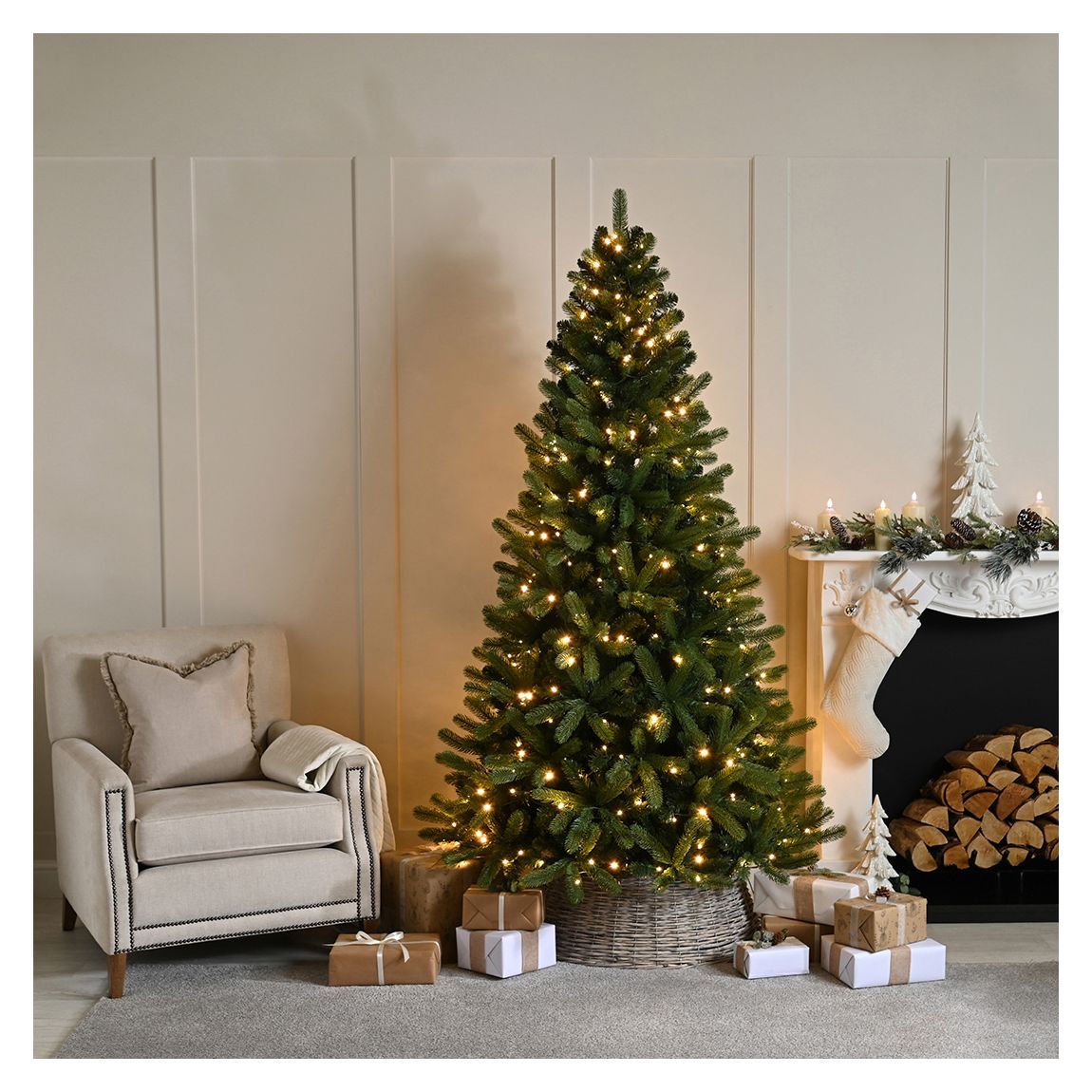 7ft Pre-Lit Millers Lake Pine Christmas Tree main product photo