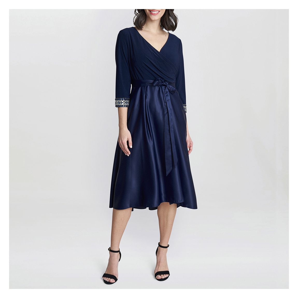 Navy Doris Petite Midi Dress main product photo