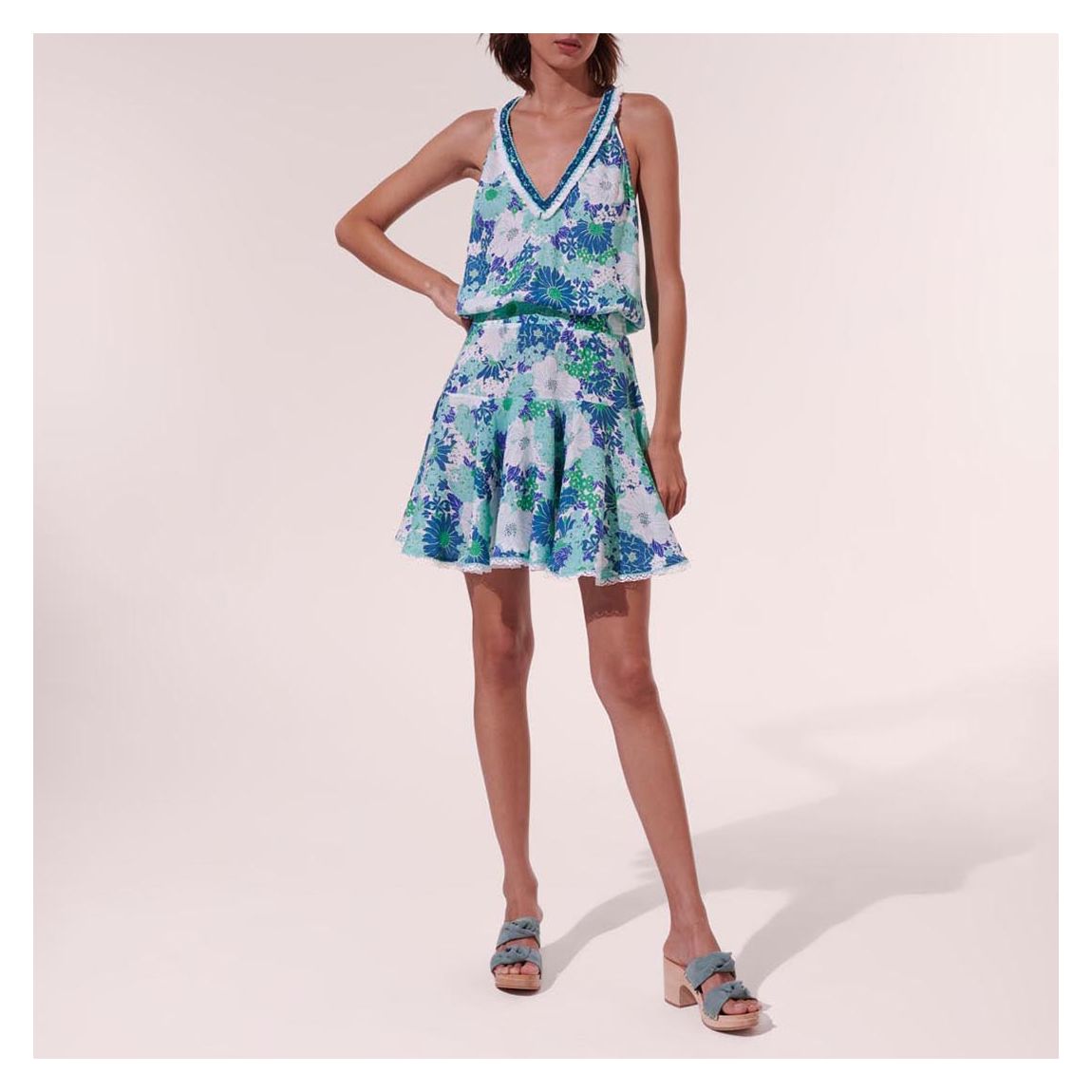 Blue Agathe Mini Dress main product photo