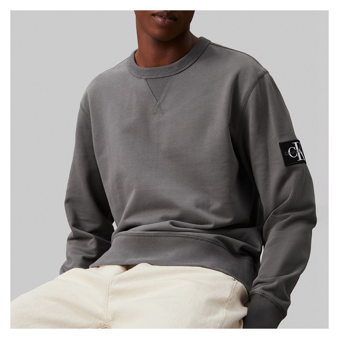Charcoal Badge Crew Neck Sweatshirt main product photo