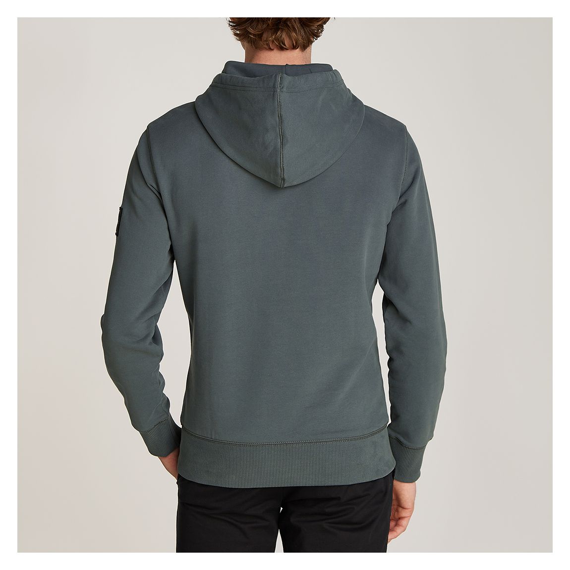 Khaki Badge Cotton Hoodie main product photo