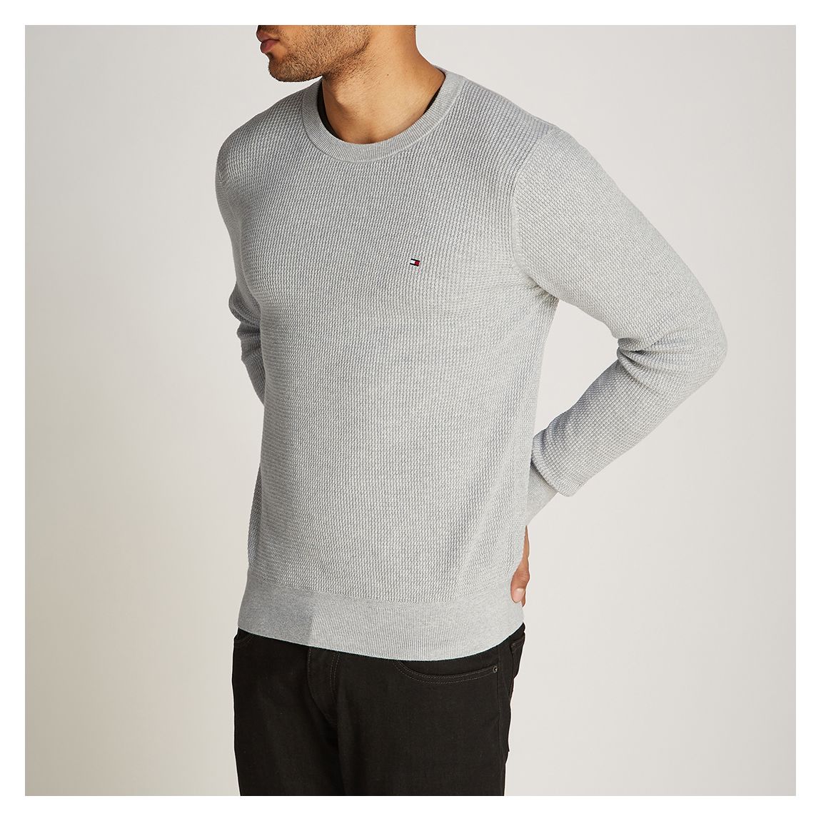 Grey Textured Jumper main product photo