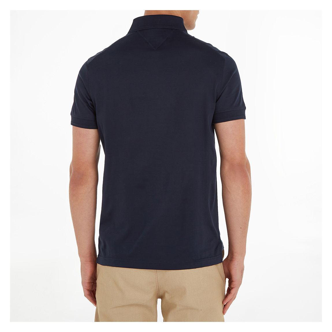 Navy Mercerized Slim Fit Polo Shirt main product photo