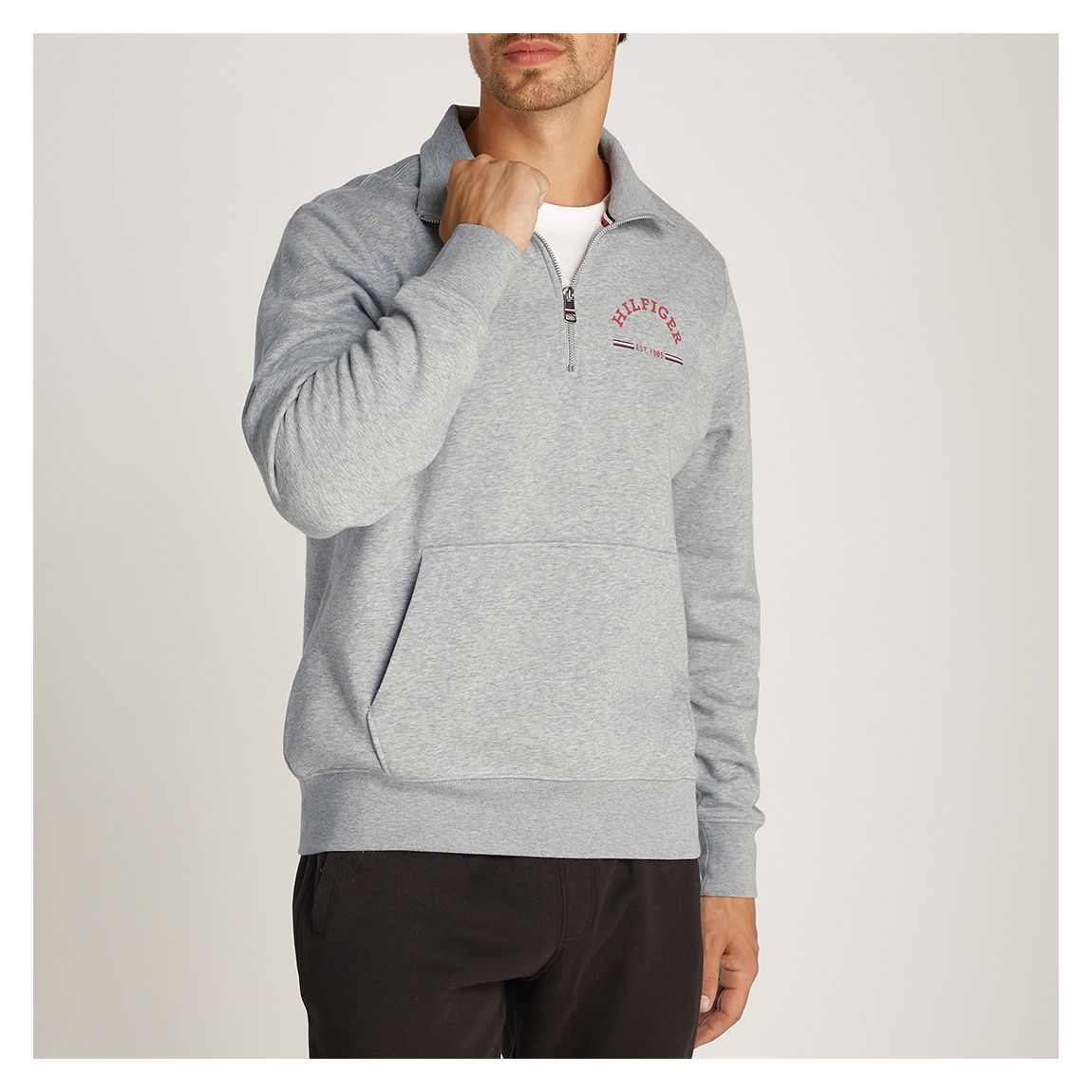 Grey Half Zip Sweatshirt main product photo
