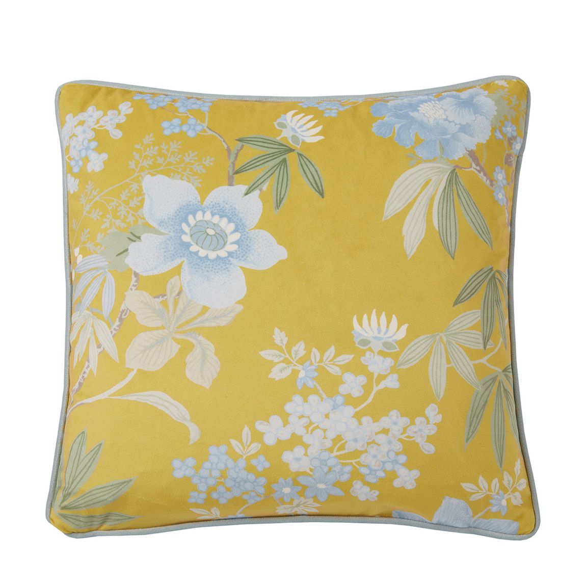 Kimono Dreams Feather Cushion, Yellow main product photo