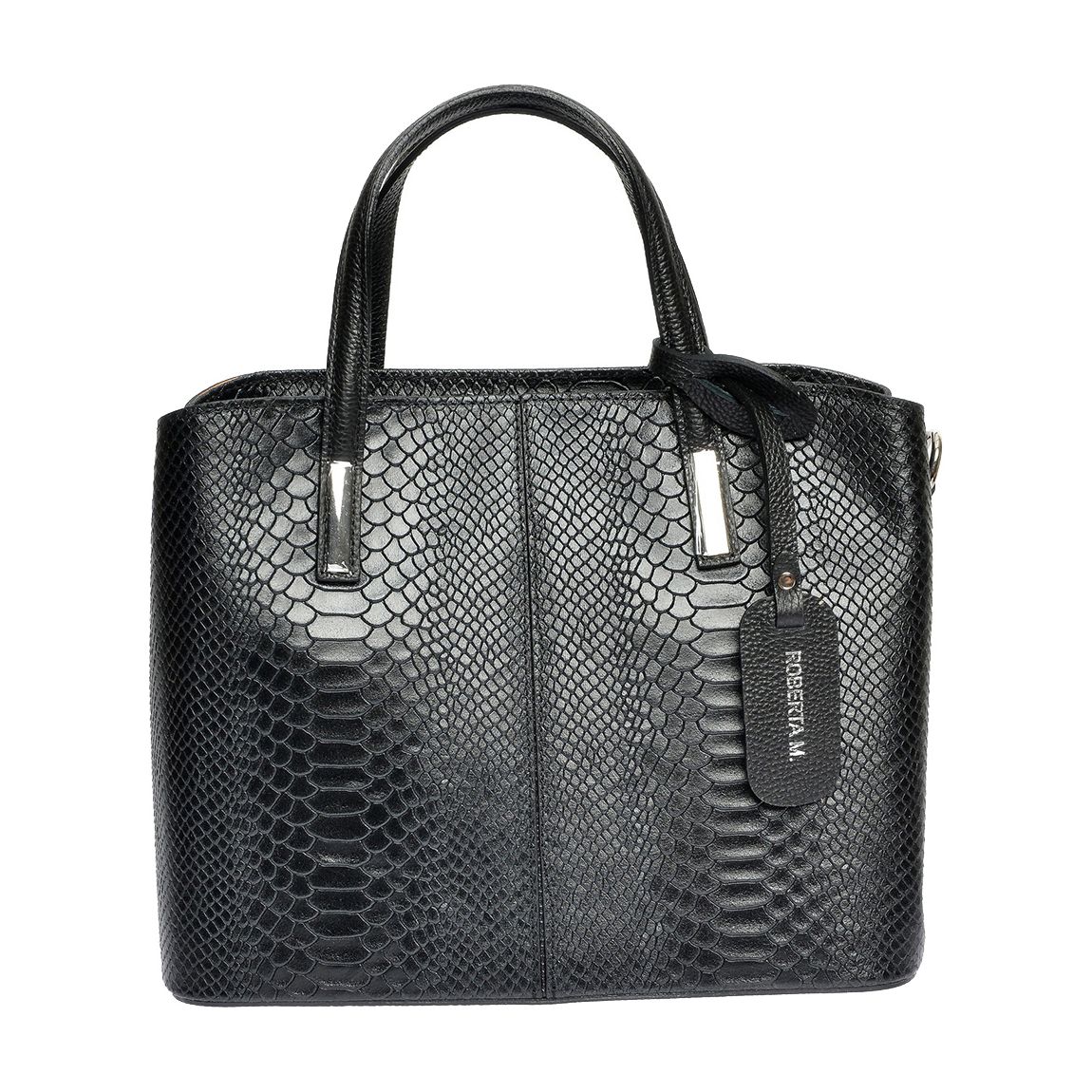 Roberta M Black Top Handle Ba main product photo