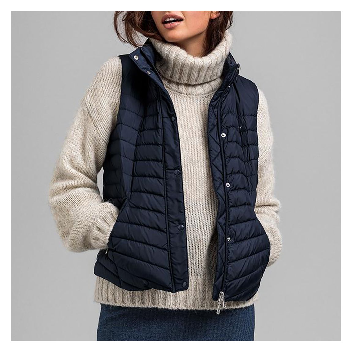 Navy Light Down Gilet main product photo