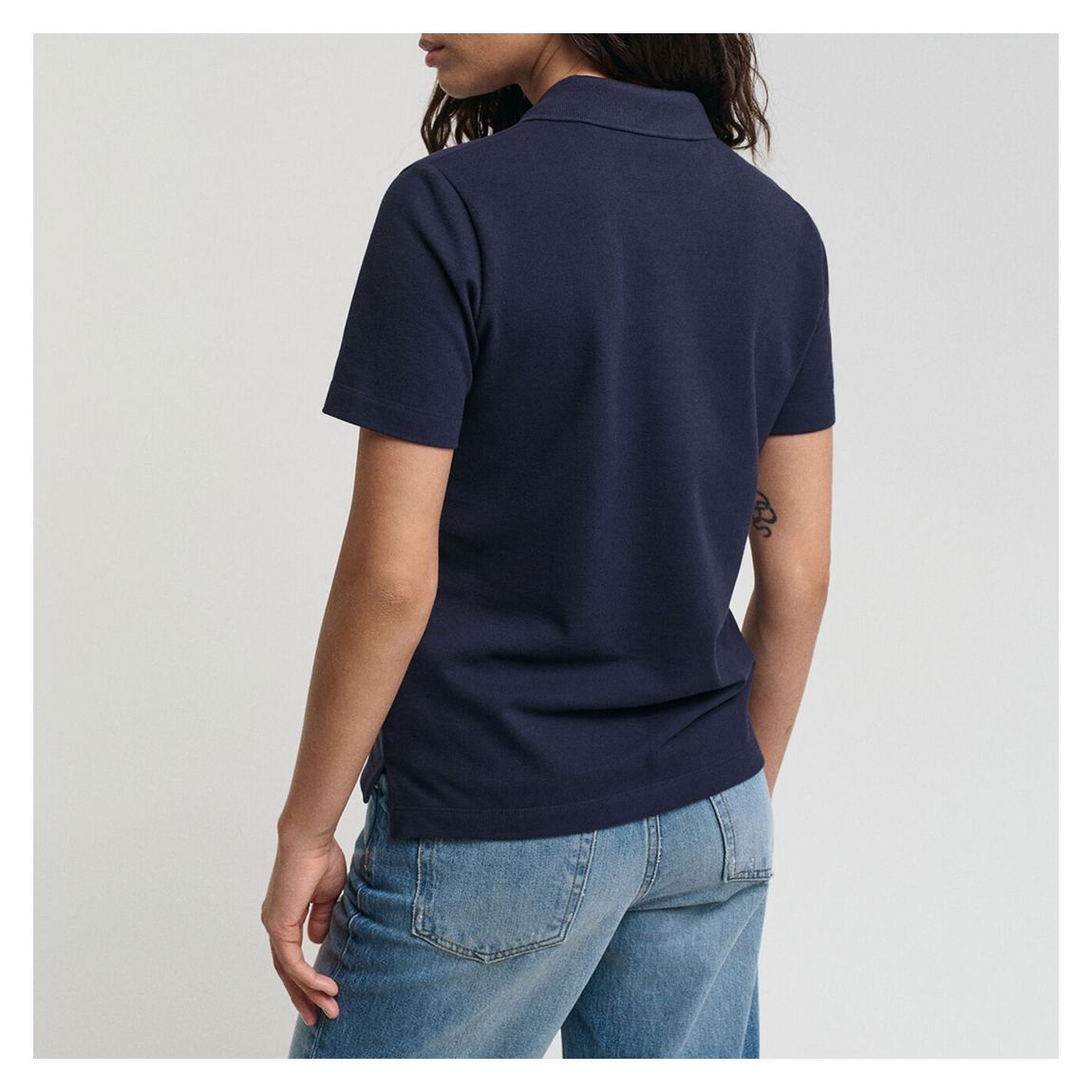 Navy Archive Shield Cotton Polo Shirt main product photo