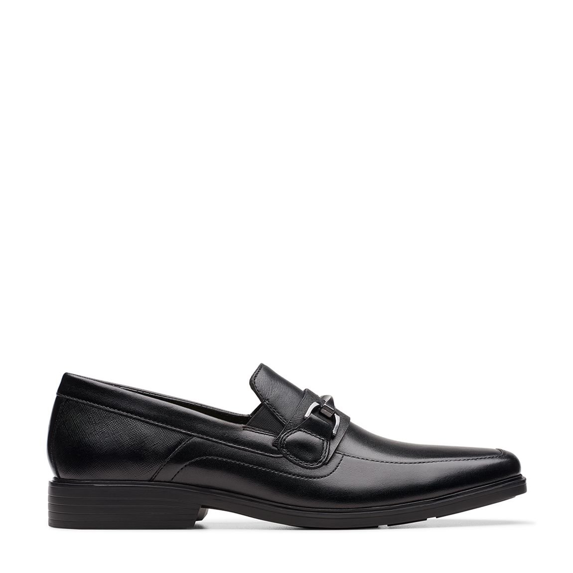 Men's Black Clarkslite Bit Leather Loafers main product photo