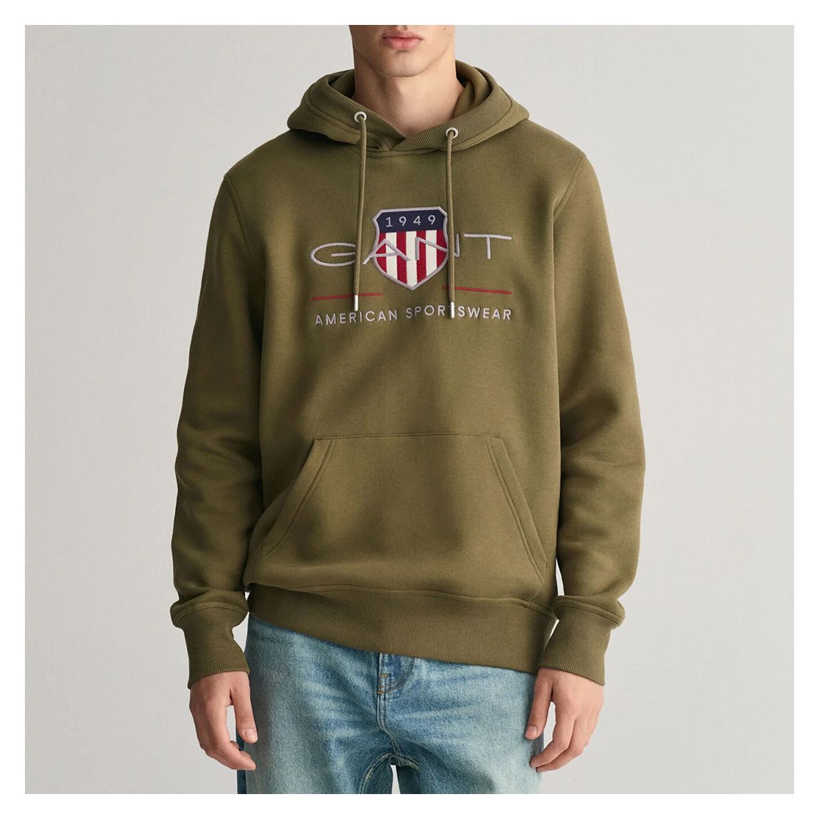 Khaki Archive Shield Chest Logo Hoodie main product photo