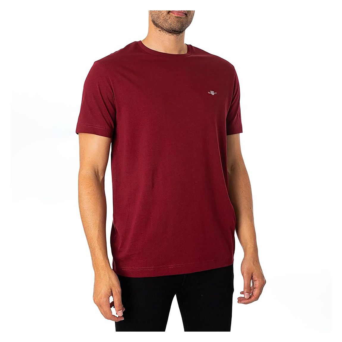 Burgundy Shield Logo Crew Neck T-Shirt main product photo