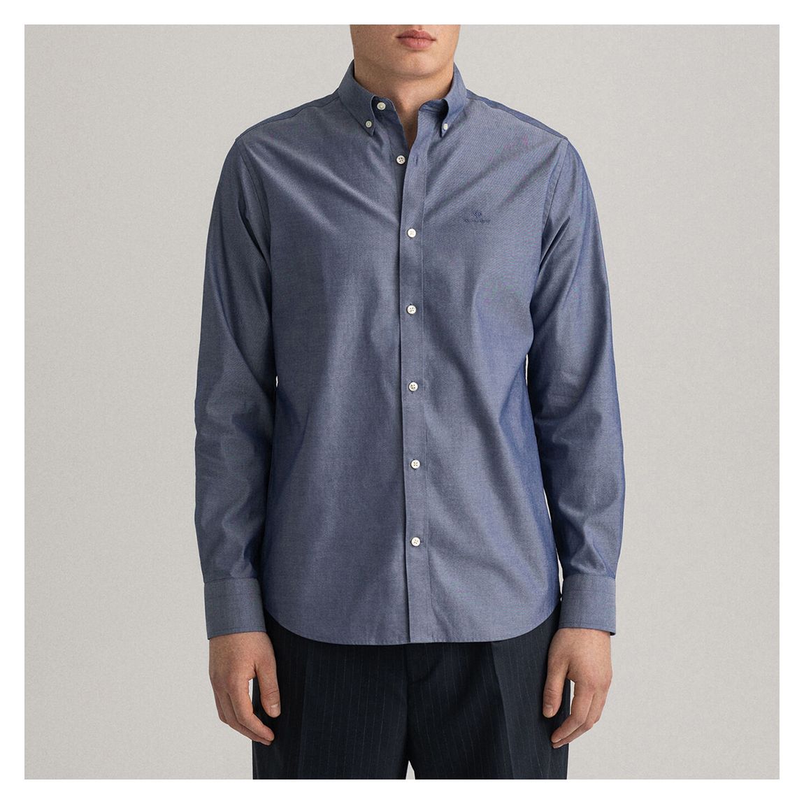 Blue Pinpoint Oxford Cotton Shirt main product photo