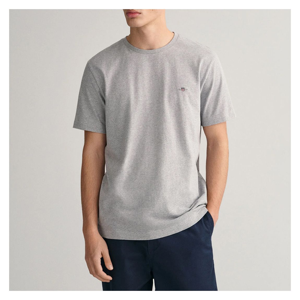 Grey Shield Logo Crew Neck T-Shirt main product photo