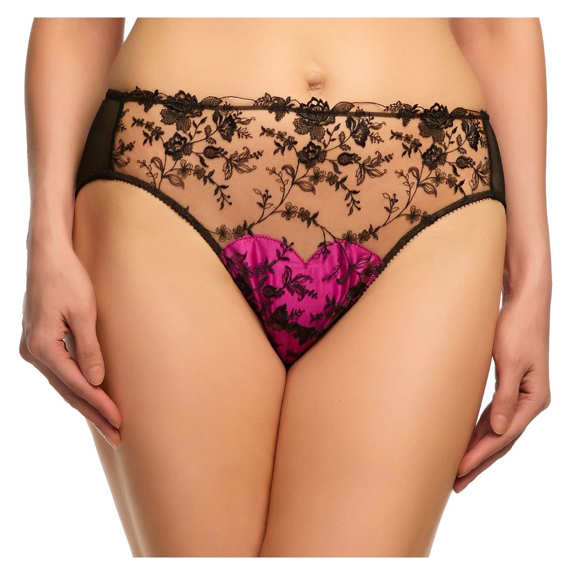 Black & Pink Victresse Hi Cut Brief main product photo