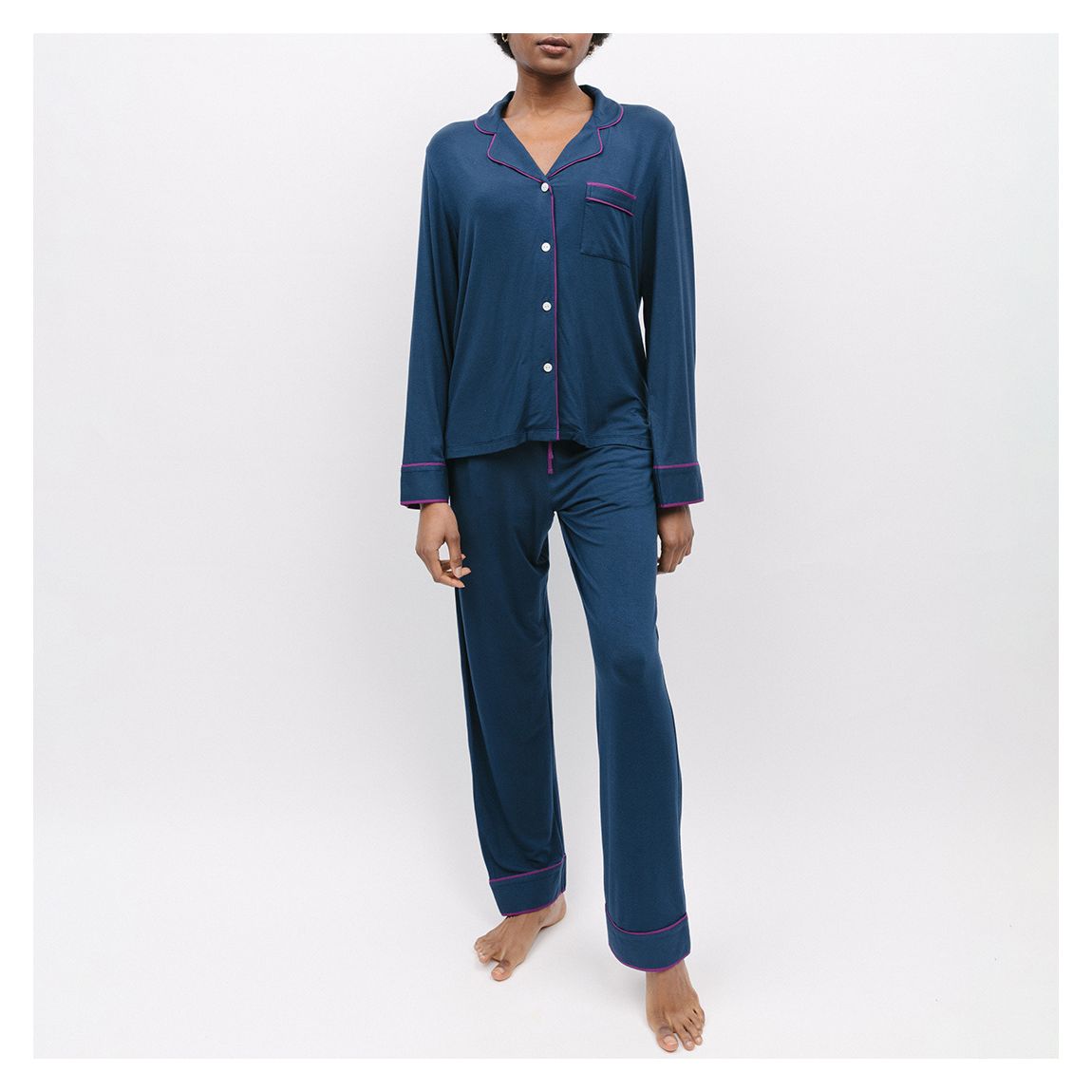 Blue Southbank Liva Modal Jersey Pyjama Set main product photo