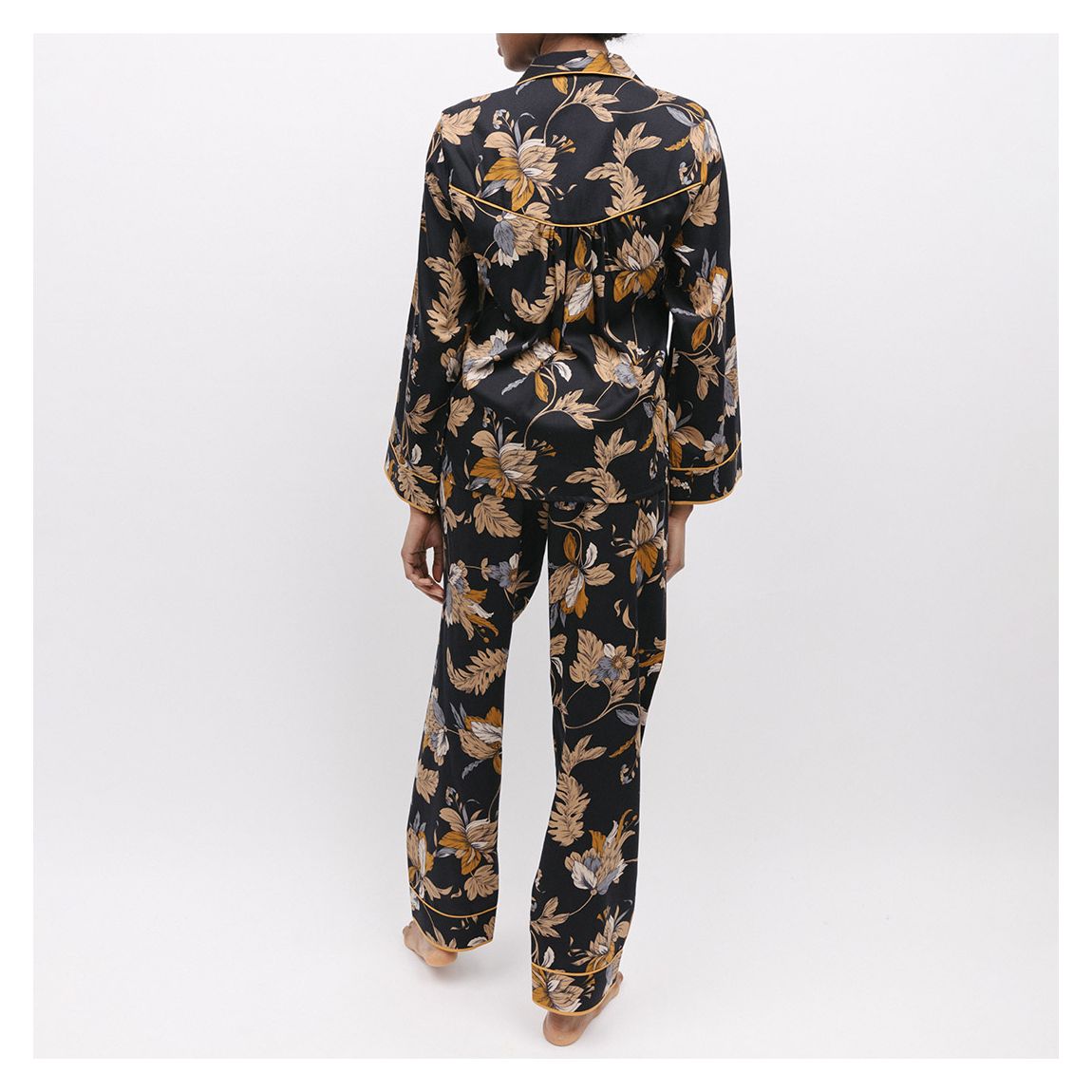 Black Brixton Floral Print Pyjama Set main product photo
