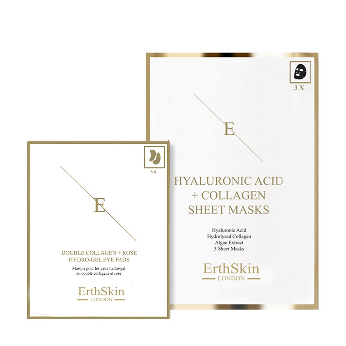 Hyaluronic Acid &Amp;Amp; Collagen Mask - 3 Sheets + Double Collagen + Rose Hydrogel Eye Pads 5 X 2 main product photo