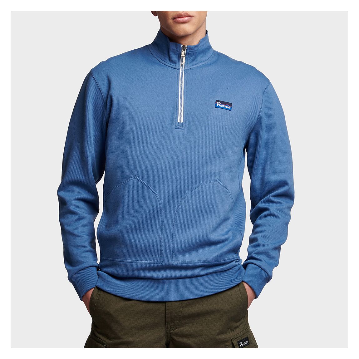 Blue Relaxed Fit Funnel Sweatshirt main product photo