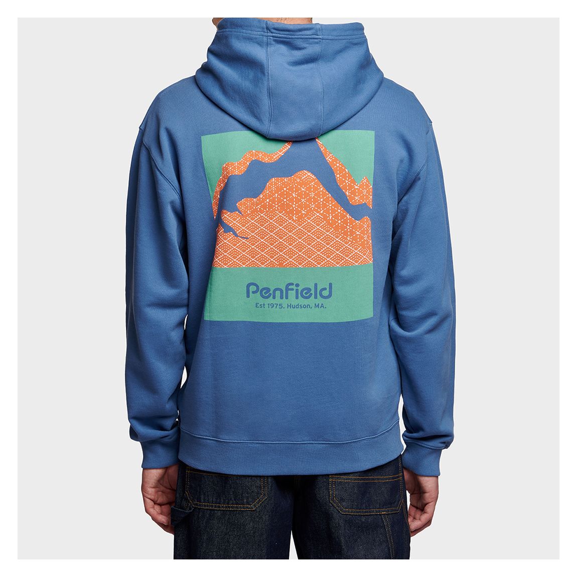 Blue Relaxed Fit Circle Logo Hoodie main product photo