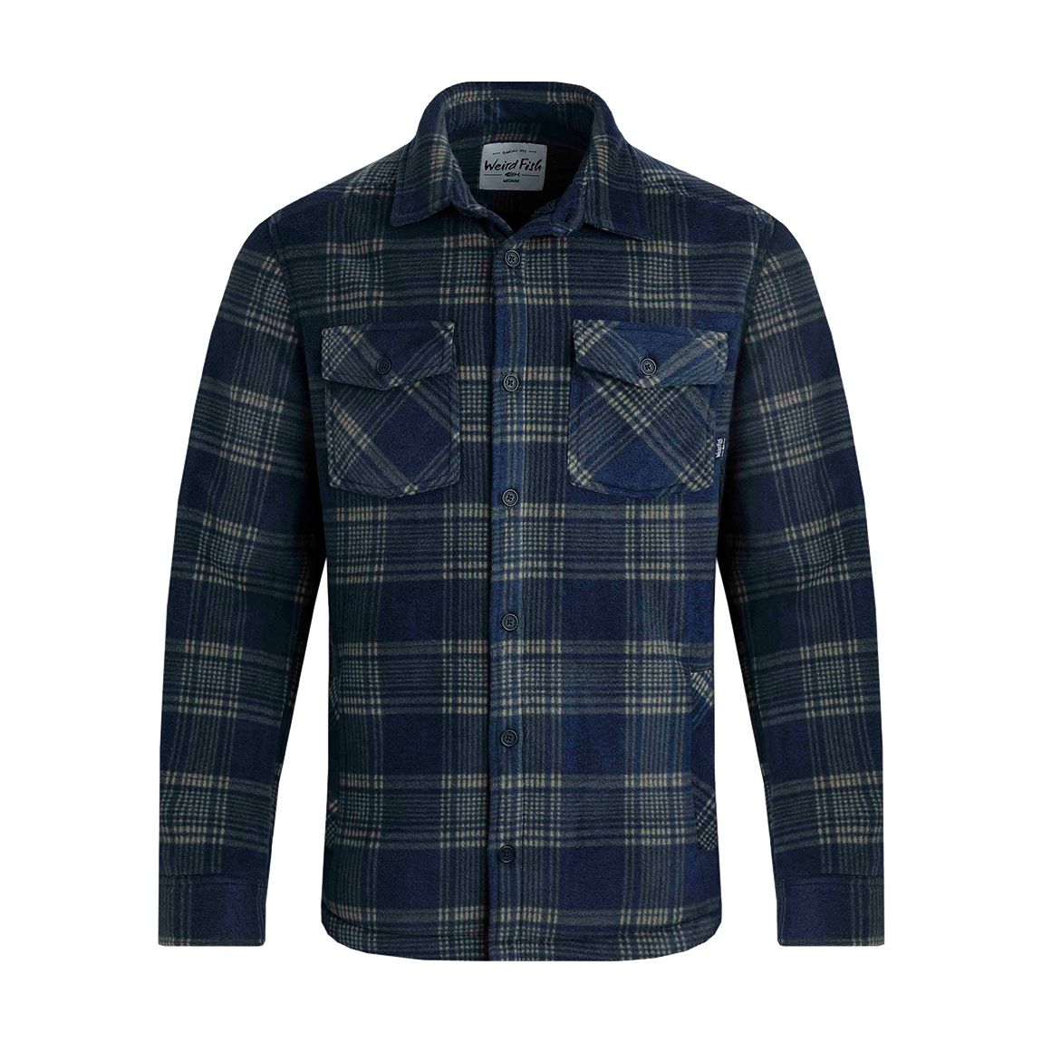 Navy Tyburn Fleece Shacket main product photo